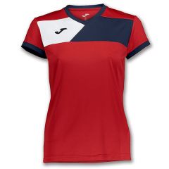 Футболка червоно-темно-синя жіноча Joma CREW II 900385.603, Колір: червоний, Розмір виробника: S