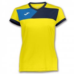 Футболка жіноча Joma CREW II 900385.903 жовто-темно-синя, Колір: жовтий, Розмір виробника: XS