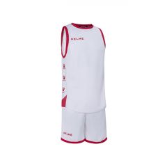 Комплект баскетбольної форми б/р Kelme VITORIA біло-червоний 80803.0140, Колір: білий, Розмір виробника: 2XL