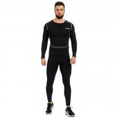 Термобілизна комплект футболка + штани Europaw PRO Sport, Колір: чорний, Розмір виробника: S