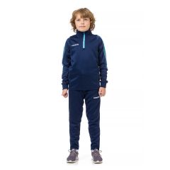 Спортивний костюм для дітей Europaw Limber Up Kid 2101 Short zipper темно-синьо-блакитний, Колір: темно-синій, Розмір виробника: 4XS