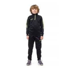 Спортивний костюм для дітей Europaw Limber Up Kid 2101 Short zipper чорно-салатовий, Колір: чорний, Розмір виробника: 4XS