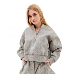 Кофта Nike W NSW TP TFADV QZ NKFWD DQ6999-077, Колір: сірий, Розмір виробника: S