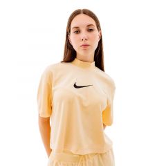 Футболка Nike W NSW MOCK SS TEE TRRY MS FJ4894-294, Колір: жовтий, Розмір виробника: М