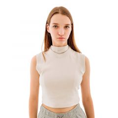 Топ жіночий Nike CROP TANK FB8343-104, Колір: бежевий, Розмір виробника: XS