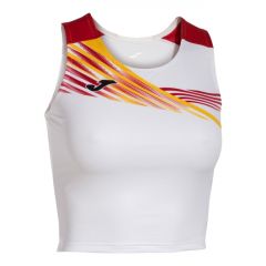 Майка-топ біло-червона жіноча Joma ELITE X 901813.206, Колір: білий, Розмір виробника: М