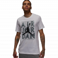 Футболка JORDAN M J BRAND JM STACK SS CREW FN5978-100, Колір: білий, Розмір виробника: S