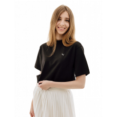 Футболка Puma YONA SUNP Mock Neck Tee 53797701, Колір: чорний, Розмір виробника: 2XS