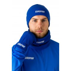 Зимовий набір шапка + баф + рукавички EUROPAW електрик, Колір: синій, Розмір: Дорослий