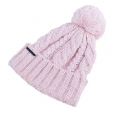 Шапка New Balance Lux Knit Pom (LAH23118PIE), Колір: рожевий, Розмір: Дорослий