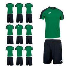 Комплект футбольної форми на команду Joma ECO CHAMPIONSHIP (102748.451/100053.100), Колір: зелений