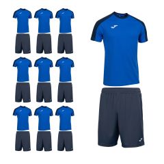 Комплект футбольної форми на команду Joma ECO CHAMPIONSHIP (102748.703/100053.331), Колір: синій