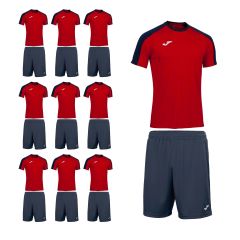 Комплект футбольної форми на команду Joma ECO CHAMPIONSHIP (102748.603/100053.331), Колір: червоний