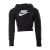 Кофта Nike G NSW CLUB FT CROP HOODIE HBR DC7210-010, Колір: чорний, Розмір виробника: 122-128