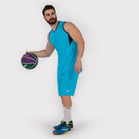 Баскетбольна форма Joma CAMPUS бірюзова 101373.013, Колір: бірюзовий, Розмір виробника: 3XL, зображення 2 Баскетбольна форма Joma CAMPUS бірюзова 101373.013, Колір: бірюзовий, Розмір виробника: 3XL, зображення 2