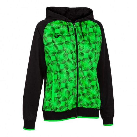 Олімпійка з капюшоном жіноча Joma SUPERNOVA III чорно-салатова 901430.117, Колір: салатовий, Розмір виробника: XS