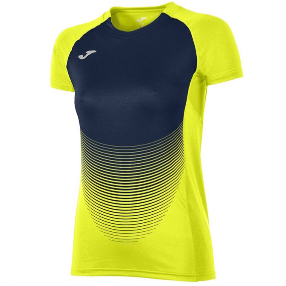 Футболка жіноча Joma ELITE VI 900641.063 жовто-темно-синя, Колір: жовтий, Розмір виробника: М