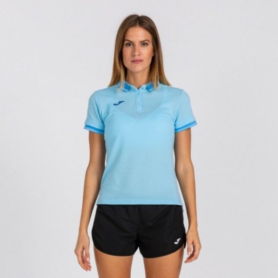 Поло жіноче Joma BALI II блакитне 900444.350, Колір: блакитний, Розмір виробника: 2XL, зображення 2 Поло жіноче Joma BALI II блакитне 900444.350, Колір: блакитний, Розмір виробника: 2XL, зображення 2