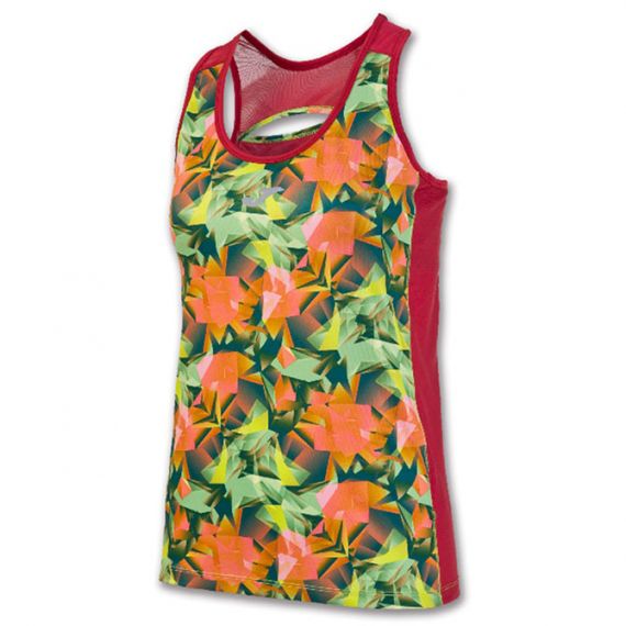 Майка жіноча салатово-червона Joma TROPICAL 900202.604, Колір: червоний, Розмір виробника: S