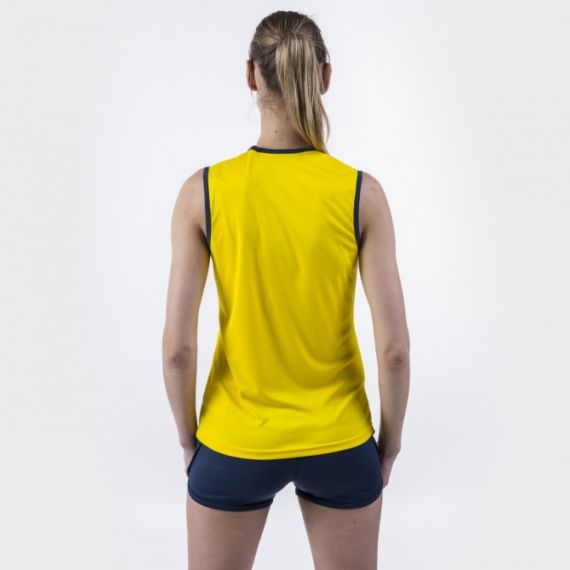 Майка желто-темно-синяя женская Joma CREW II 900465.903, Цвет: желтый, Размер производителя: М, изображение 2 Майка желто-темно-синяя женская Joma CREW II 900465.903, Цвет: желтый, Размер производителя: М, изображение 2