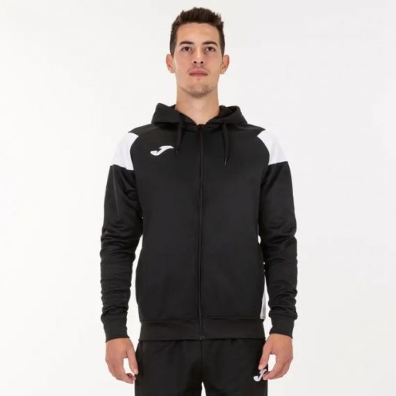 Олімпійка з капюшоном Joma CREW III 101271.102 чорно-біла, Колір: чорний, Розмір виробника: S, зображення 3 Олімпійка з капюшоном Joma CREW III 101271.102 чорно-біла, Колір: чорний, Розмір виробника: S, зображення 3