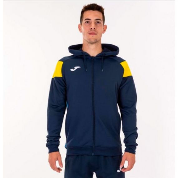 Олімпійка з капюшоном Joma CREW III 101271.339 темно-синьо-жовта, Колір: жовтий, Розмір виробника: XS, зображення 2