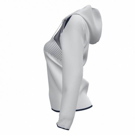 Олімпійка жіноча Joma SUPERNOVA II HOODIE JACKET біла 901067.203, Колір: білий, Розмір виробника: XL, зображення 3 Олімпійка жіноча Joma SUPERNOVA II HOODIE JACKET біла 901067.203, Колір: білий, Розмір виробника: XL, зображення 3
