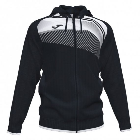Олімпійка з капюшоном Joma SUPERNOVA II чорно-біла 101605.102, Колір: чорний, Розмір виробника: S