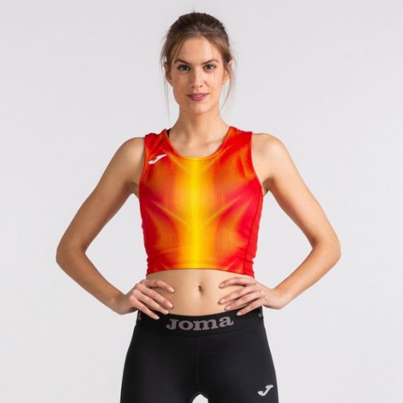 Топ червоно-жовтий жіночий Joma OLIMPIA 900935.609, Колір: помаранчевий, Розмір виробника: М, зображення 2 Топ червоно-жовтий жіночий Joma OLIMPIA 900935.609, Колір: помаранчевий, Розмір виробника: М, зображення 2