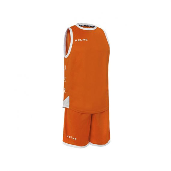 Комплект баскетбольної форми б/р Kelme VITORIA помаранчево-білий 80803.0209, Колір: помаранчевий, Розмір виробника: L