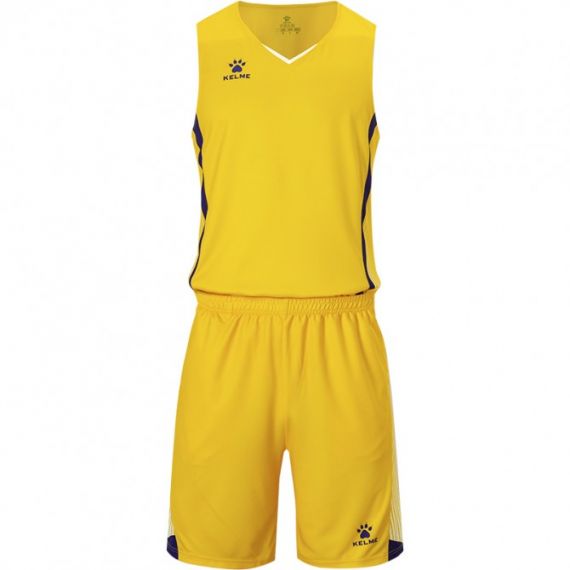 Комплект баскетбольної форми жовтий Kelme DENVER 8052LB1002.9716, Колір: жовтий, Розмір виробника: XL