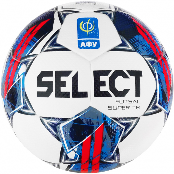 М’яч футзальний SELECT Futsal Super TB FIFA Quality Pro v23 (013) біло/червоний АФУ, Колір: білий, Розмір: розмір 4