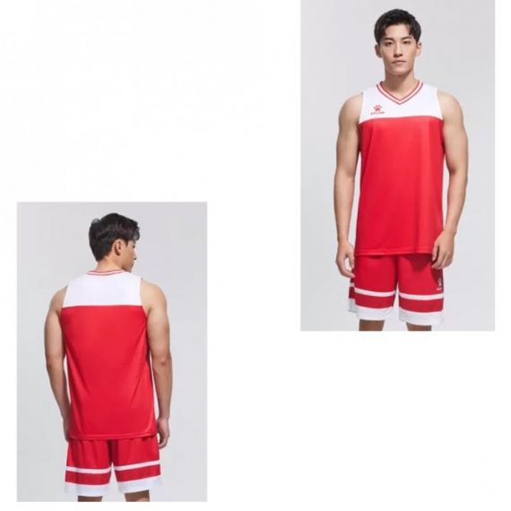 Комплект баскетбольної форми червоно-білий Kelme 8252LB1002.9610, зображення 2