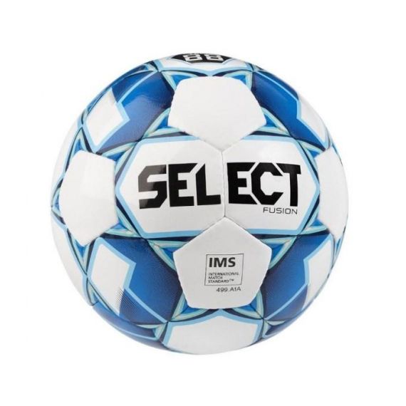 М’яч футбольний SELECT Fusion IMS (012) біло/блакитний, 3