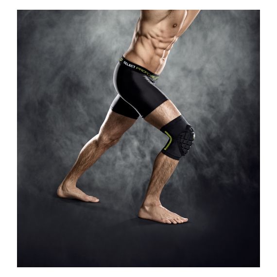 Наколінник компресійний SELECT 6250 Compression knee support - unisex (228) чорно/зелений, Розмір виробника: М