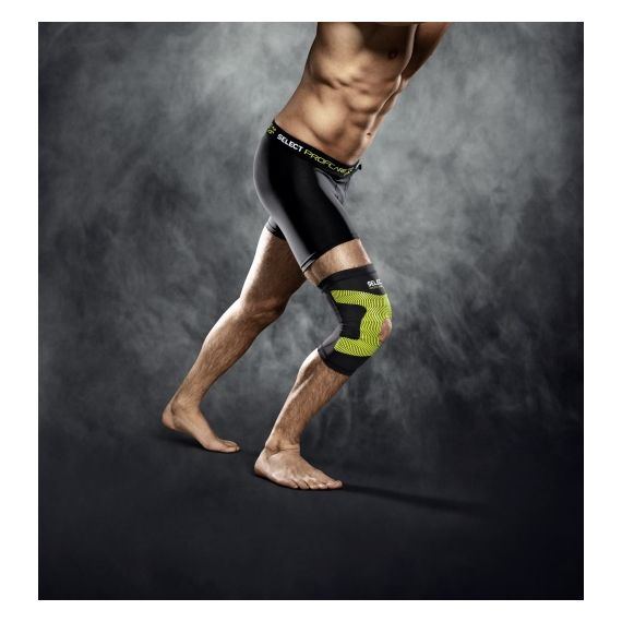 Наколінник з відкритою чашкою SELECT 6252 Compression knee support (010) чорний, Розмір виробника: L