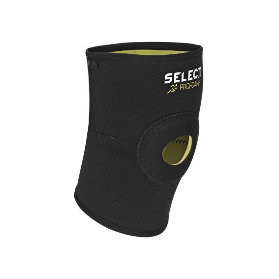 Наколінник з отвором SELECT 6201 Open patella knee support (010) чорний, Розмір виробника: М