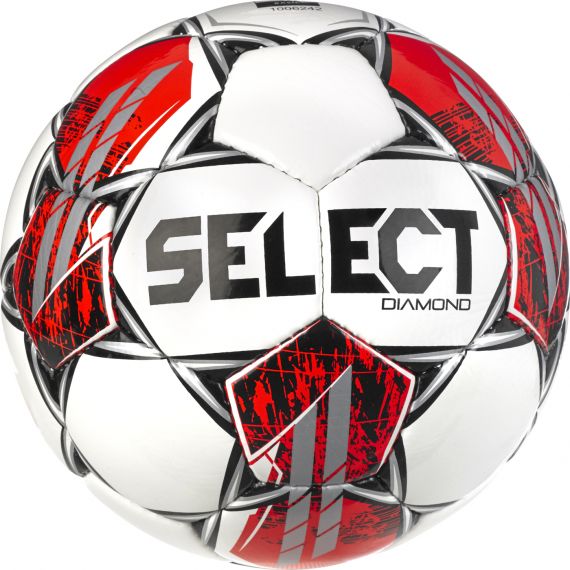 М’яч футбольний SELECT Diamond v23 (127) біло/червоний, Розмір: розмір 5