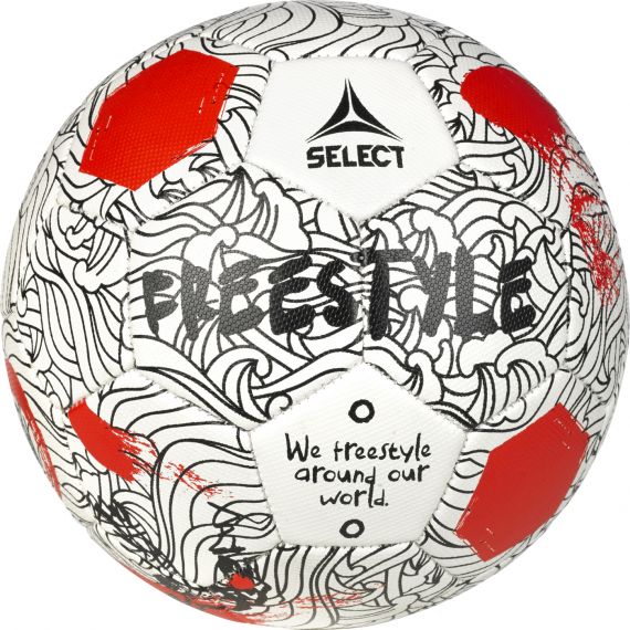М'яч футбольний для фрістайлу SELECT Freestyle v24  (003) біло/червоний, 4.5