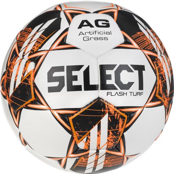 М’яч футбольний SELECT Flash Turf FIFA Basic v23 (369) біло/помаранчевий, Колір: білий, Розмір: розмір 5