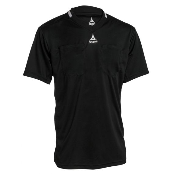 Футболка арбітра SELECT Referee Shirt S/S v21 (627) чорний/чорний, Колір: чорний, Розмір виробника: S