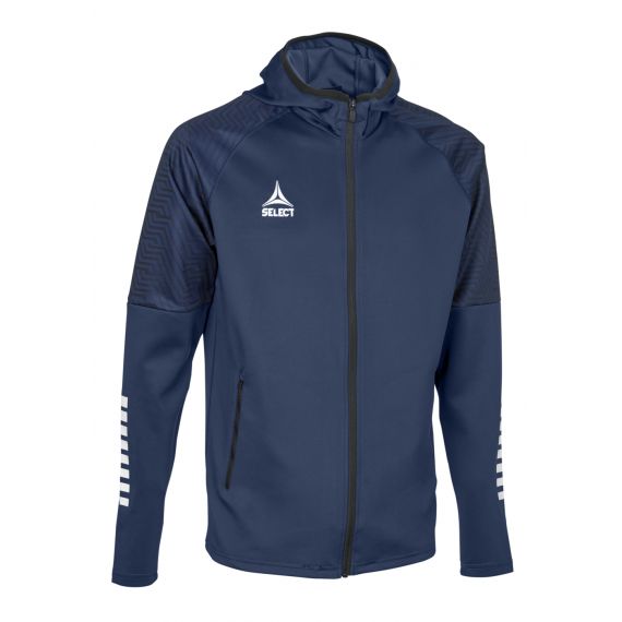 Спортивна куртка SELECT Monaco v24 zip hoodie (998) т.синій/білий, Колір: темно-синій, Розмір виробника: S