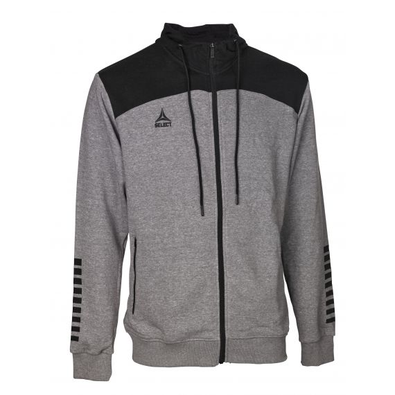 Толстовка SELECT Oxford zip hoodie (880) сіро/чорний, Колір: сірий, Розмір виробника: 2XS