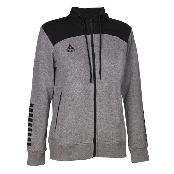 Толстовка SELECT Oxford zip hoodie women (880) сіро/чорний, Колір: сірий, Розмір виробника: XS