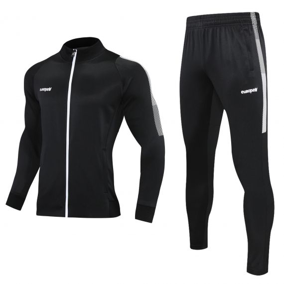Спортивний костюм Europaw Limber Up 2101 Long zipper чорно-білий, Колір: чорний, Розмір виробника: М, зображення 2 Спортивний костюм Europaw Limber Up 2101 Long zipper чорно-білий, Колір: чорний, Розмір виробника: М, зображення 2