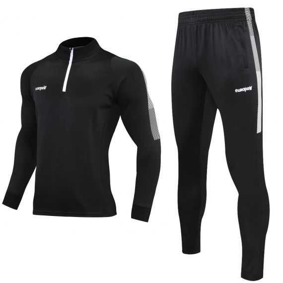 Спортивний костюм Europaw Limber Up 2101 Short zipper чорно-білий, Колір: чорний, Розмір виробника: М