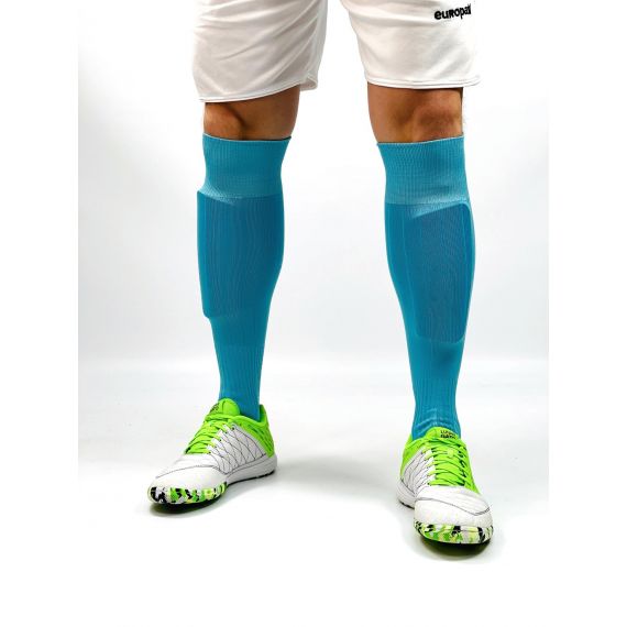 Гетри футбольні Europaw EP-001 блакитні з трикотажним носком, Колір: блакитний, Розмір: 41-45, зображення 2