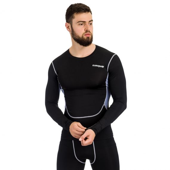 Термобілизна футболка компресійна LS Europaw PRO чорна, Колір: чорний, Розмір виробника: М, зображення 2