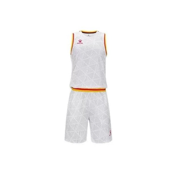 Комплект баскетбольної форми білий KELME 8252LB1003.9100, Колір: білий, Розмір виробника: М