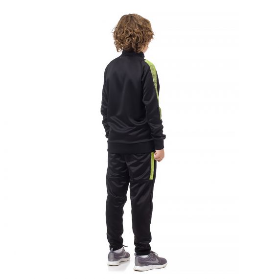 Спортивный костюм для детей Europaw Limber Up Kid 2101 Long zipper чёрно-салатовый, Цвет: черный, Размер производителя: 2XS, изображение 7 Спортивный костюм для детей Europaw Limber Up Kid 2101 Long zipper чёрно-салатовый, Цвет: черный, Размер производителя: 2XS, изображение 7